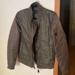All Saints Mens Satin bomber jacket